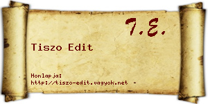 Tiszo Edit névjegykártya