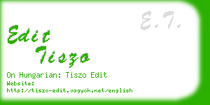edit tiszo business card